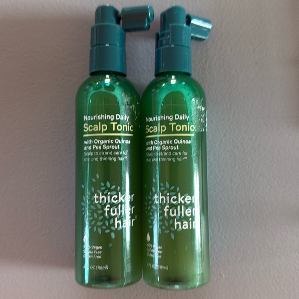 2 bottles Thicker Fuller Hair Nourishing Daily Scalp Tonic